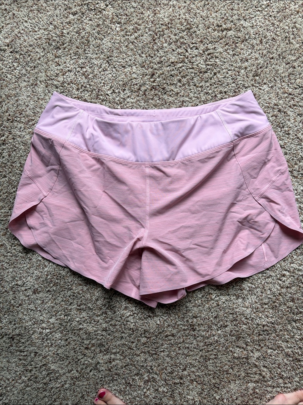 Athleta Light Pink Layered Athletic Shorts